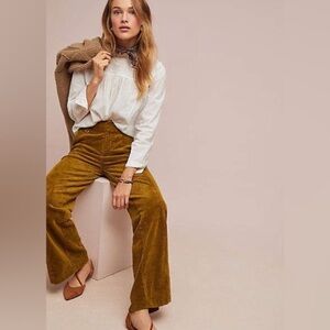 Anthropologie ett:twa wide leg corduroy pants 26
